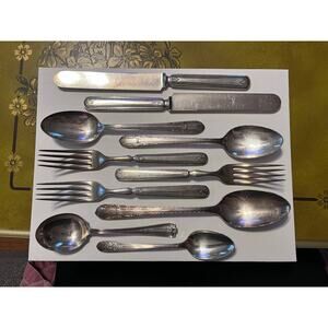 10 Piece Lot of Vintage W.M. Rogers Silver Plated Silverware
